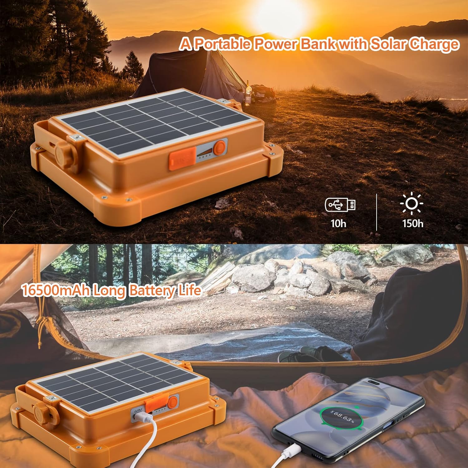 100W/200W Portable Solar Lantern Flood Light