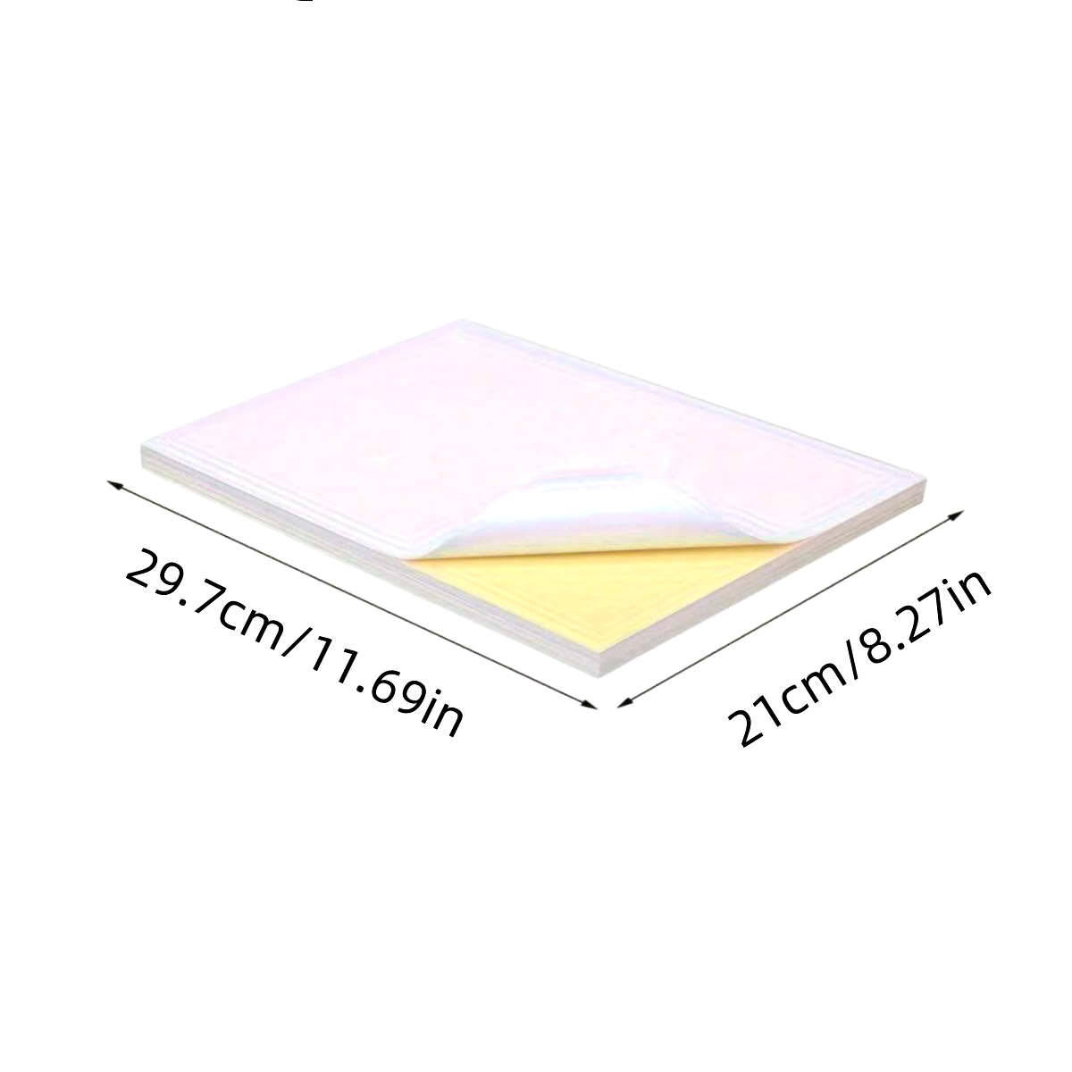 50pcs A4 Sticker Paper : glossy self-adhesive label paper printable