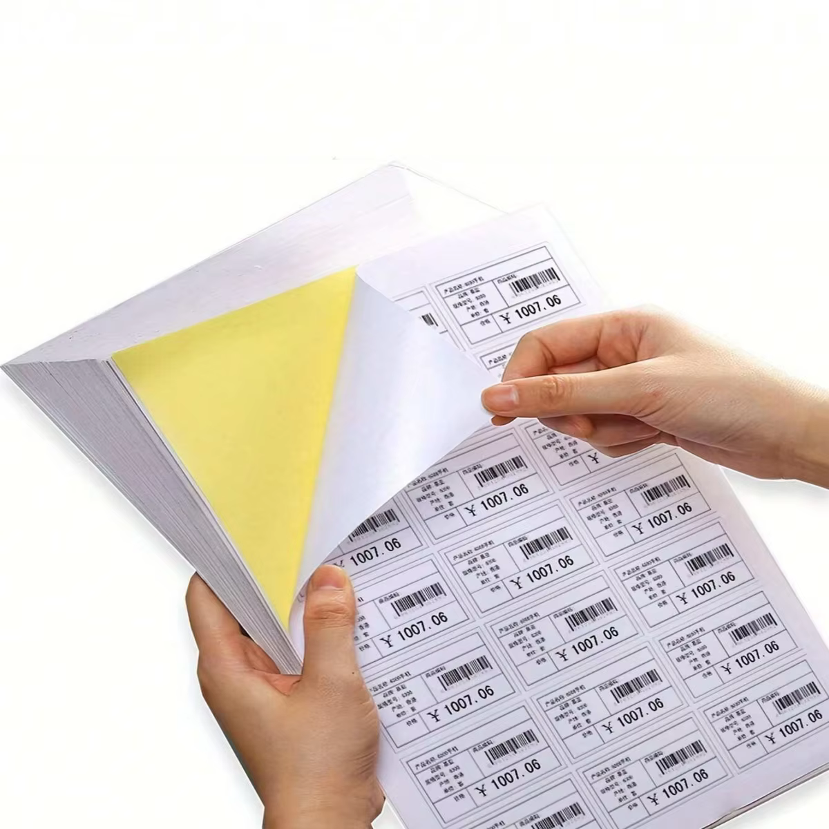 50pcs A4 Sticker Paper : glossy self-adhesive label paper printable