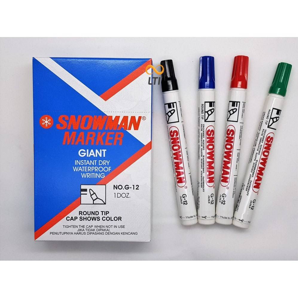 Snowman Permanent Markers Pen /pkt