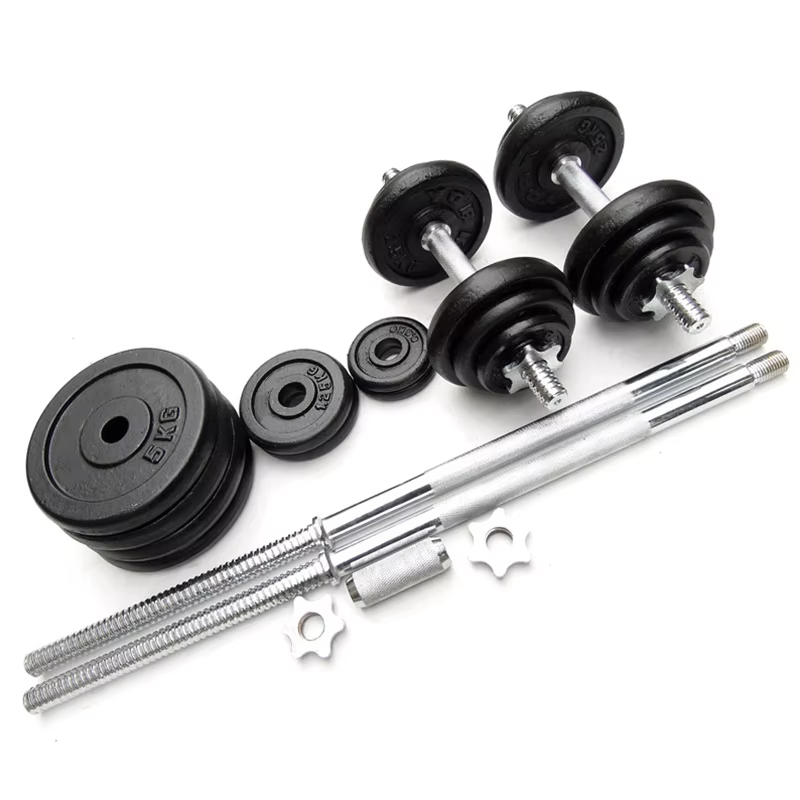 50KG Adjustable Dumbbells To Barbells Weight Set with casing