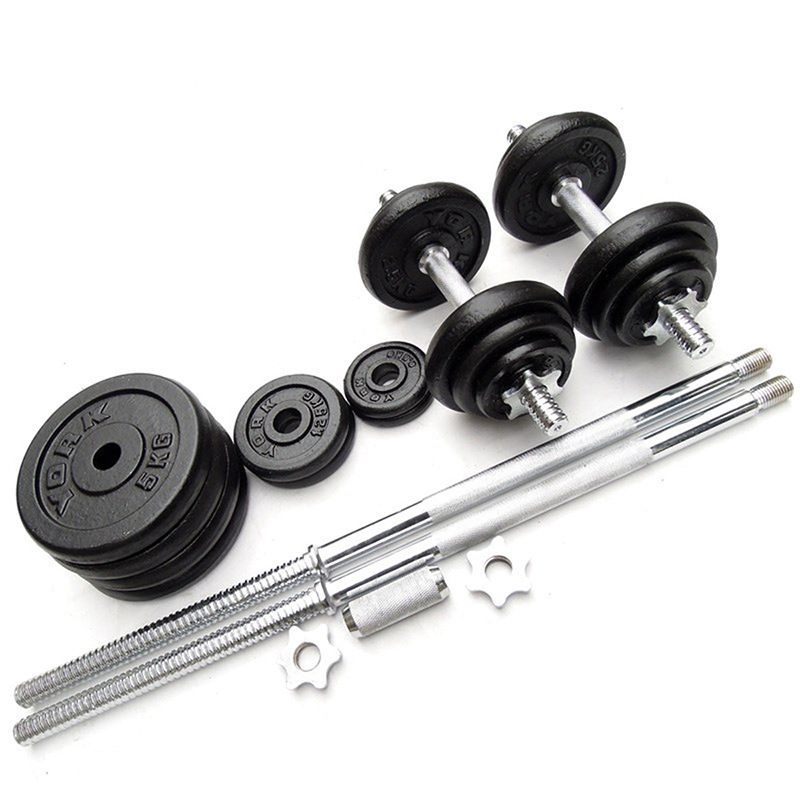 50KG Adjustable Dumbbells To Barbells Weight Set with casing