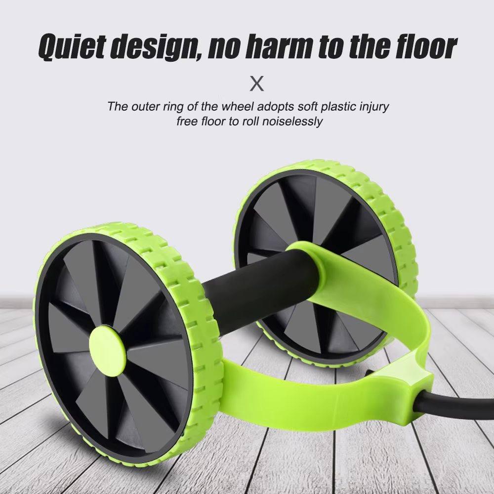 RevoFlex Ab Wheels Roller Stretch Pull Rope