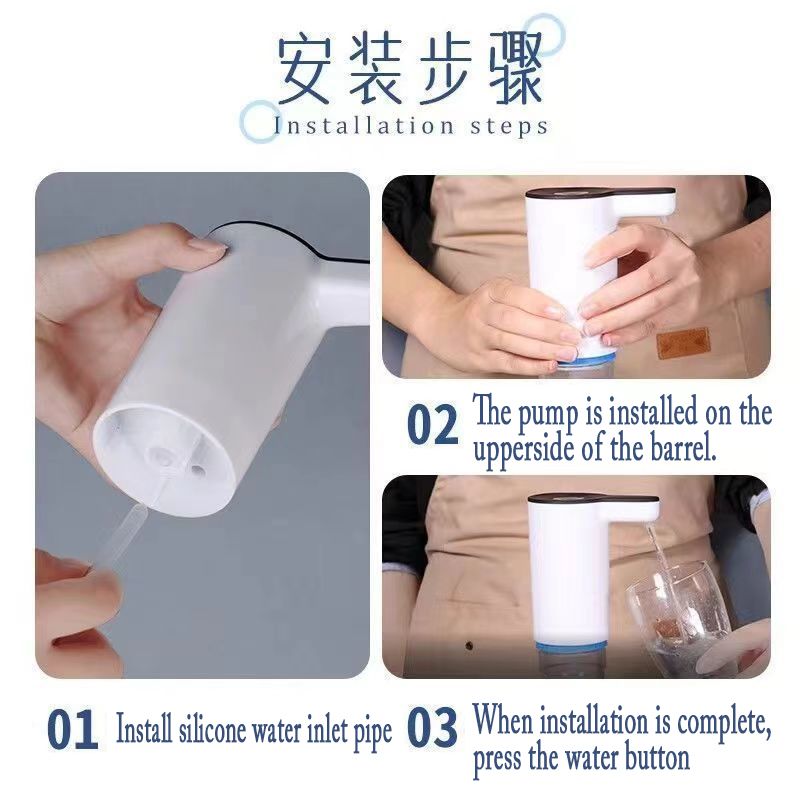 office camping Water extractor automatic water bottle pump, usb rechargeable electric water bottle filler dispenser portable universal water bottle pump with switch for home kitchen