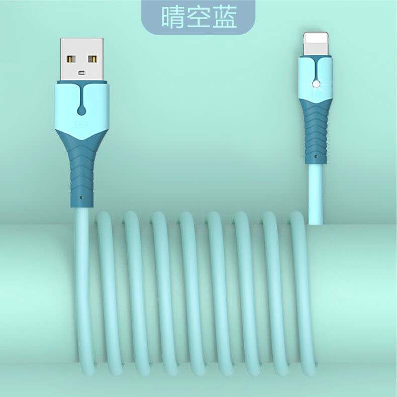 2M It is suitable for Apple data cable soft adhesive fast charging cable iPhone13/6s7/8p/11XS12 mobile phone charger cable 4PCS PACKAGE