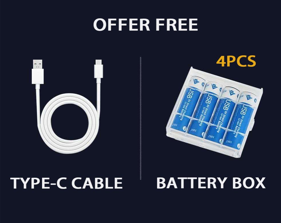 New authentic 7(AA BATTERY) lithium battery USB charging large capacity