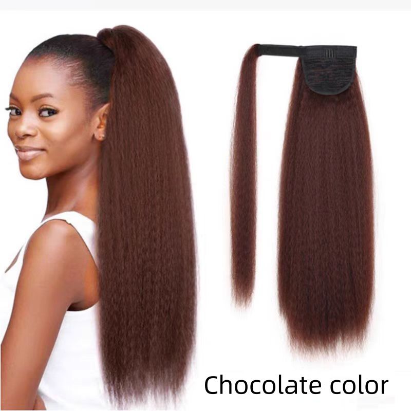 New product arrival 24 inch ponytailhuman hair bundleextended wigThe cheapest wig is suitable for black women synthetic hair soft corn curly wig fluffy girl gift