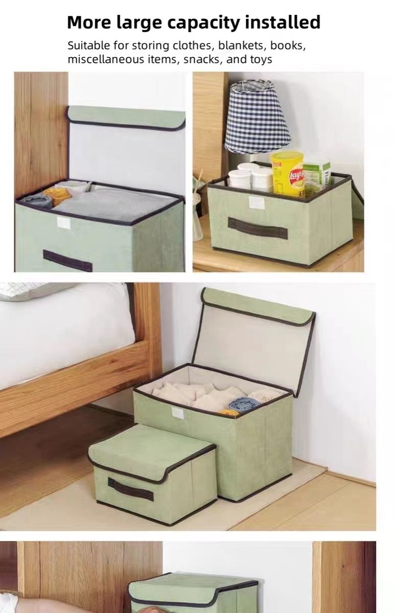 2 foldable storage bags portable clothing organizerclothing organizer box