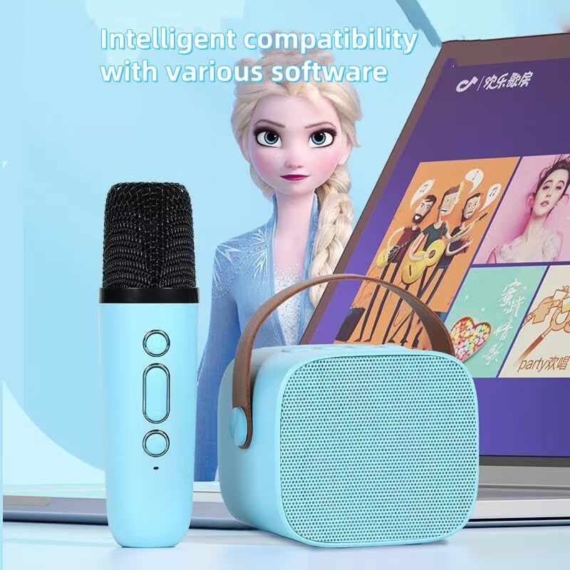 Bluetooth speaker outdoor cassette subwoofer 2 wireless microphones wireless Bluetooth speaker APP control music player audio remote control subwoofer system