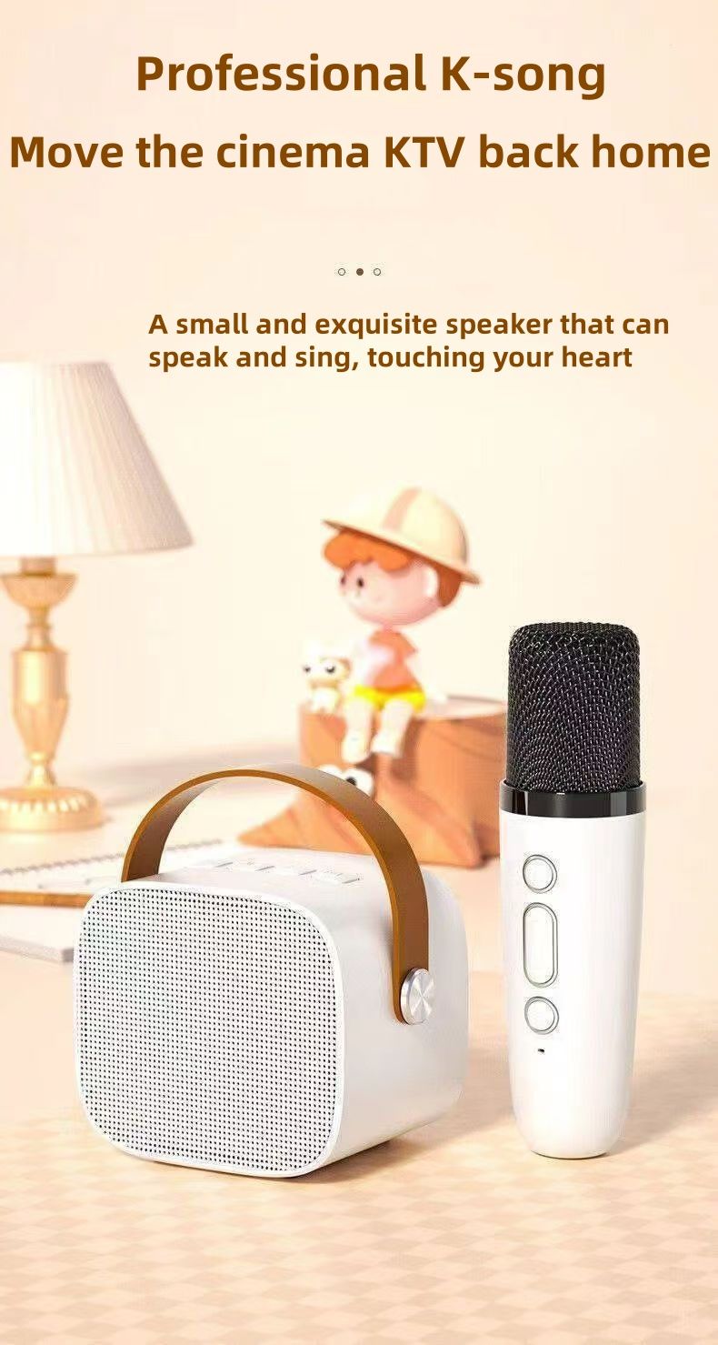 Bluetooth speaker outdoor cassette subwoofer 2 wireless microphones wireless Bluetooth speaker APP control music player audio remote control subwoofer system