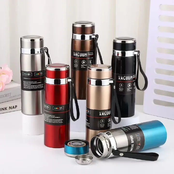 800ml double-layer stainless steel vacuum hot water bottle vacuum cup portable travel cup