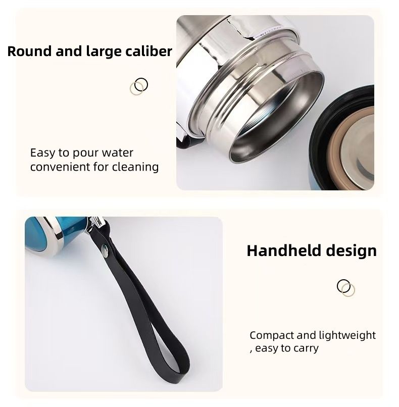 800ml double-layer stainless steel vacuum hot water bottle vacuum cup portable travel cup