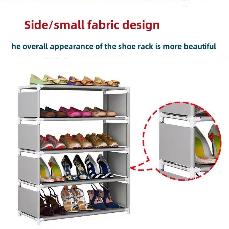 4-5 layer shoe racksimple dustproof shoe rackhousehold economical shoe rack portable