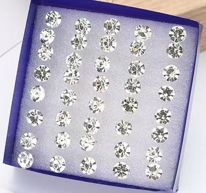 Newly arrived * 20 pairs/set of women's earrings, new fashion earring set with sparkling crystal diamond earrings, anti allergic earring set for girls as a gift
