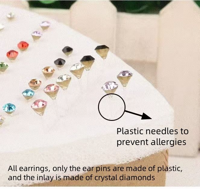 Newly arrived * 20 pairs/set of women's earrings, new fashion earring set with sparkling crystal diamond earrings, anti allergic earring set for girls as a gift