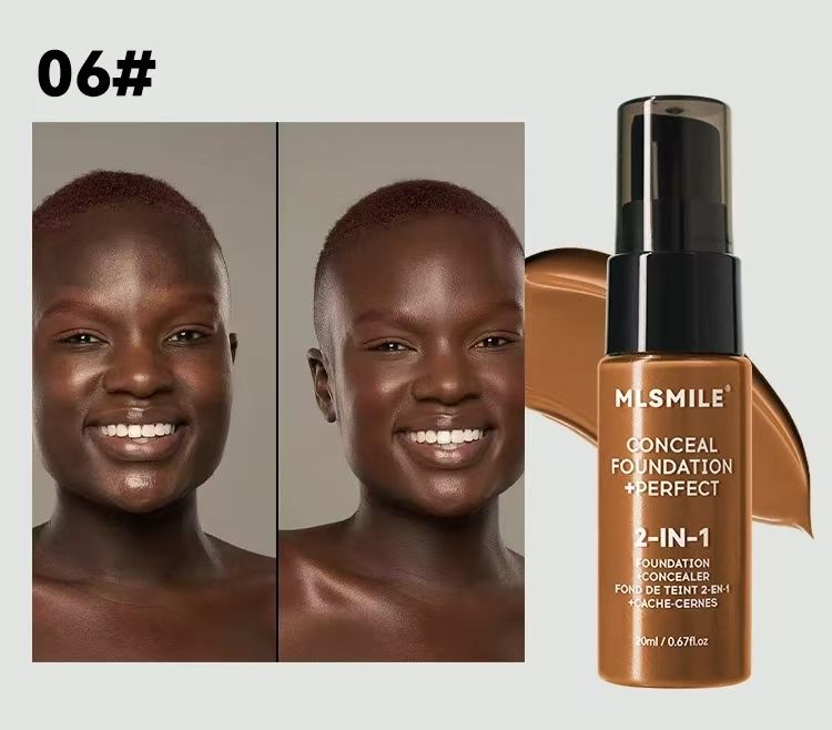 Newly arrived 20ml MLSMILE Makeup Holding liquidfoundationnatural and durable oil control not easy to take offconcealer moisturizing dry skin moisturizing concealer foundation make-up