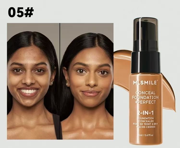 Newly arrived 20ml MLSMILE Makeup Holding liquidfoundationnatural and durable oil control not easy to take offconcealer moisturizing dry skin moisturizing concealer foundation make-up