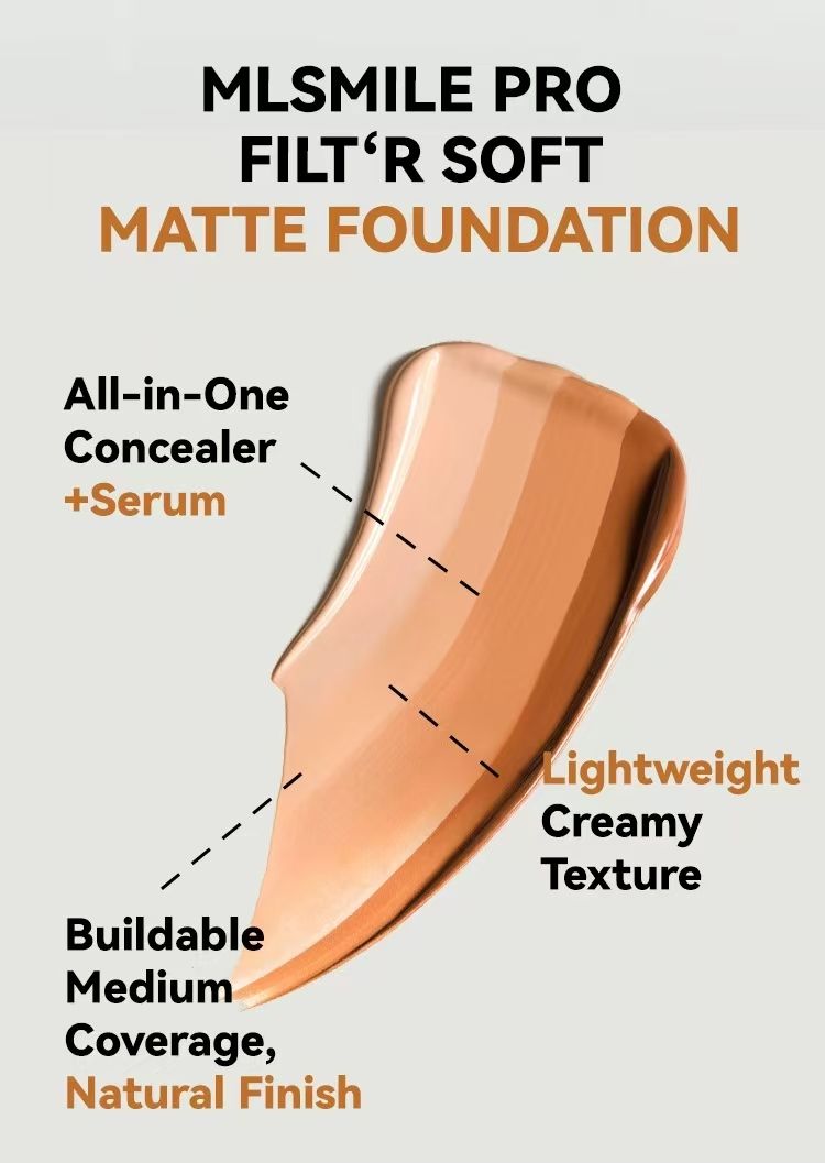 Newly arrived 20ml MLSMILE Makeup Holding liquidfoundationnatural and durable oil control not easy to take offconcealer moisturizing dry skin moisturizing concealer foundation make-up