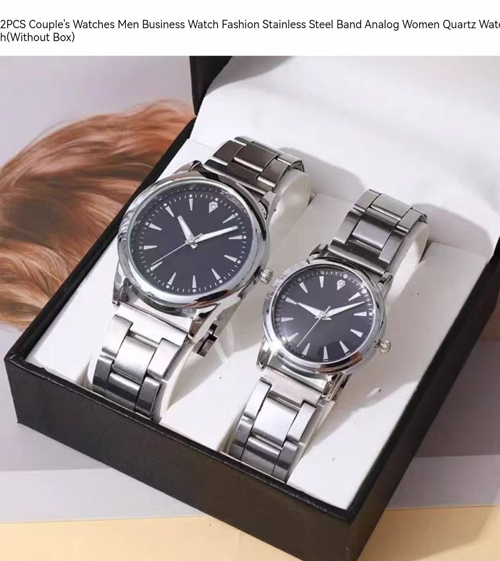 New arrivals 2pcs/Luxury quartz watches, luminous watches/Exquisite stainless steel straps for men and women, fashionable couple watches, Valentine's Day gifts, good watches