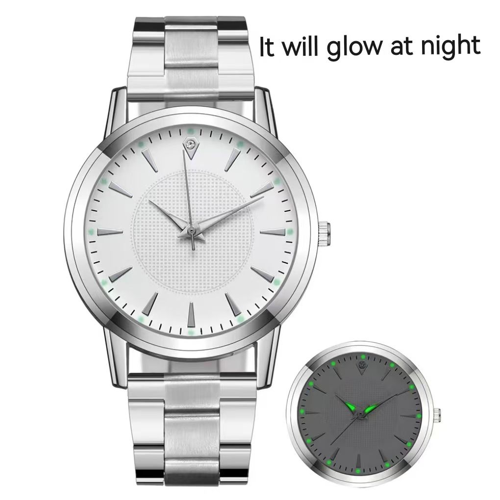 New arrivals 2pcs/Luxury quartz watches, luminous watches/Exquisite stainless steel straps for men and women, fashionable couple watches, Valentine's Day gifts, good watches