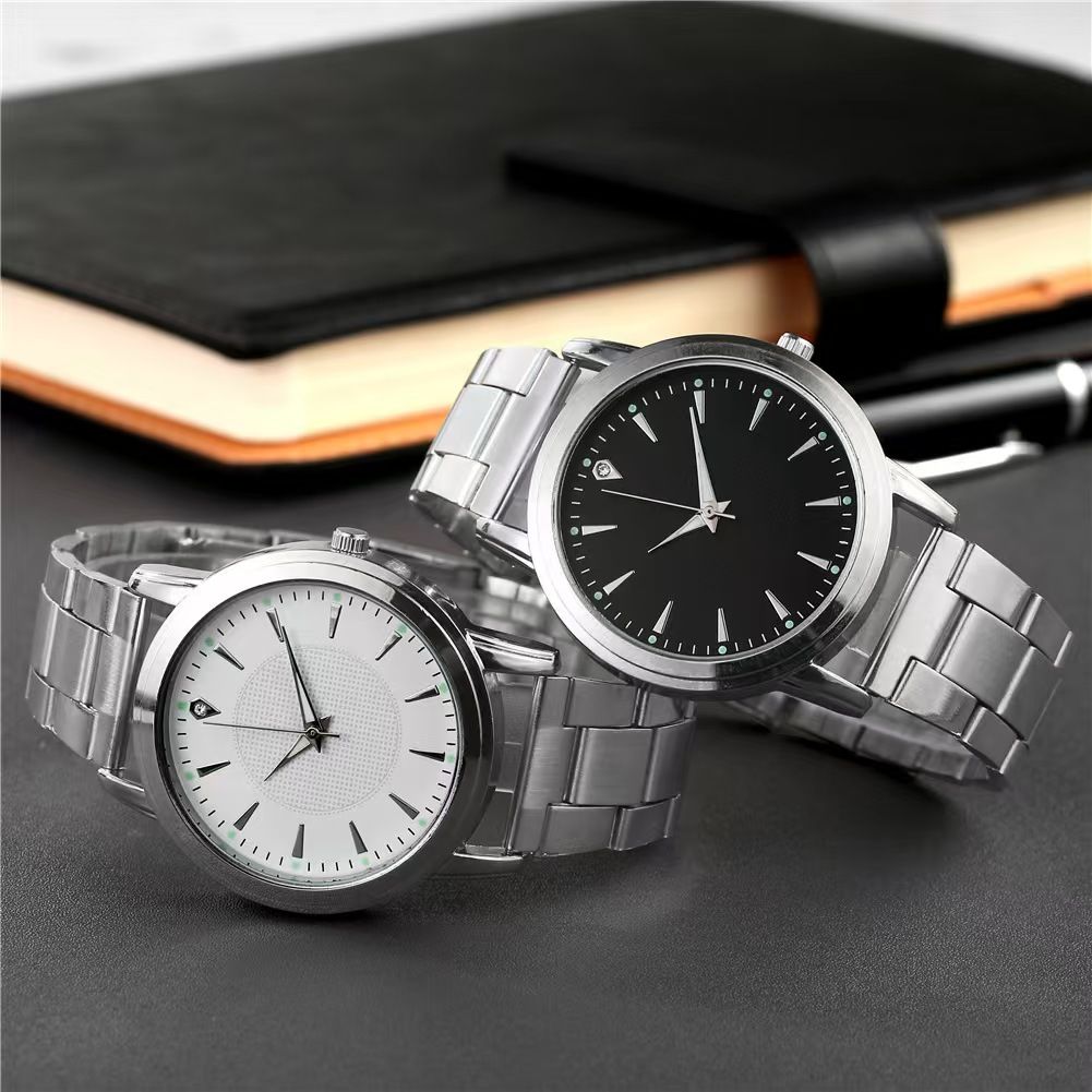 New arrivals 2pcs/Luxury quartz watches, luminous watches/Exquisite stainless steel straps for men and women, fashionable couple watches, Valentine's Day gifts, good watches