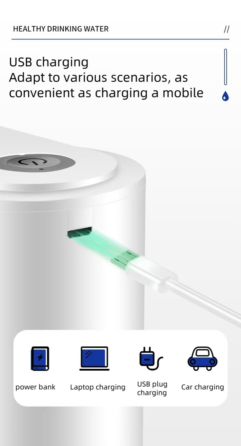 New ArrivalWater Extractor Automatic Water Bottle Pump USB Rechargeable Electric Water Bottle Filler Dispenser Portable Universal Water Bottle Pump with Switch for Home Kitchen Office Camping