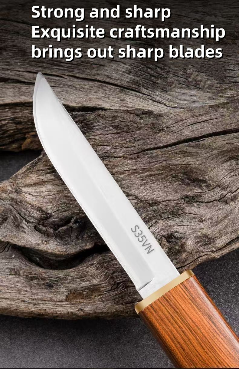 New ArrivalStainless Steel 2-in-1 Double Straight Knife Portable Household Fruit Knife Outdoor Portable Multi functional Hunting Camping Tactical Survival Knife