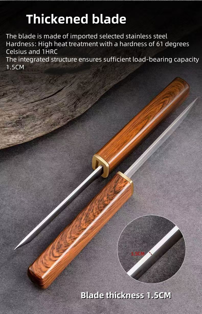 New ArrivalStainless Steel 2-in-1 Double Straight Knife Portable Household Fruit Knife Outdoor Portable Multi functional Hunting Camping Tactical Survival Knife