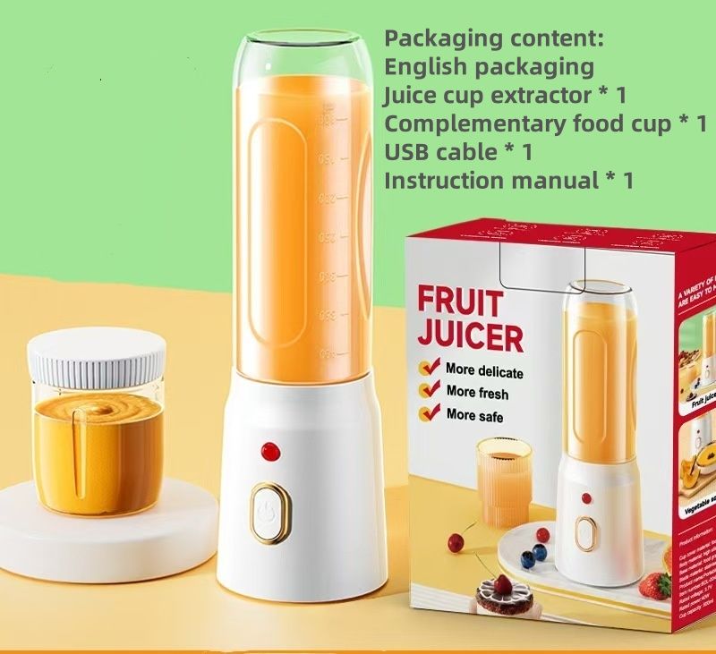 Handheld juicer charging multifunctional juicer small juice cup blender USB charging stainless steel10piece blade high-speed cutting 21000Hz/min food grade material electric juicer kitchen appliances
