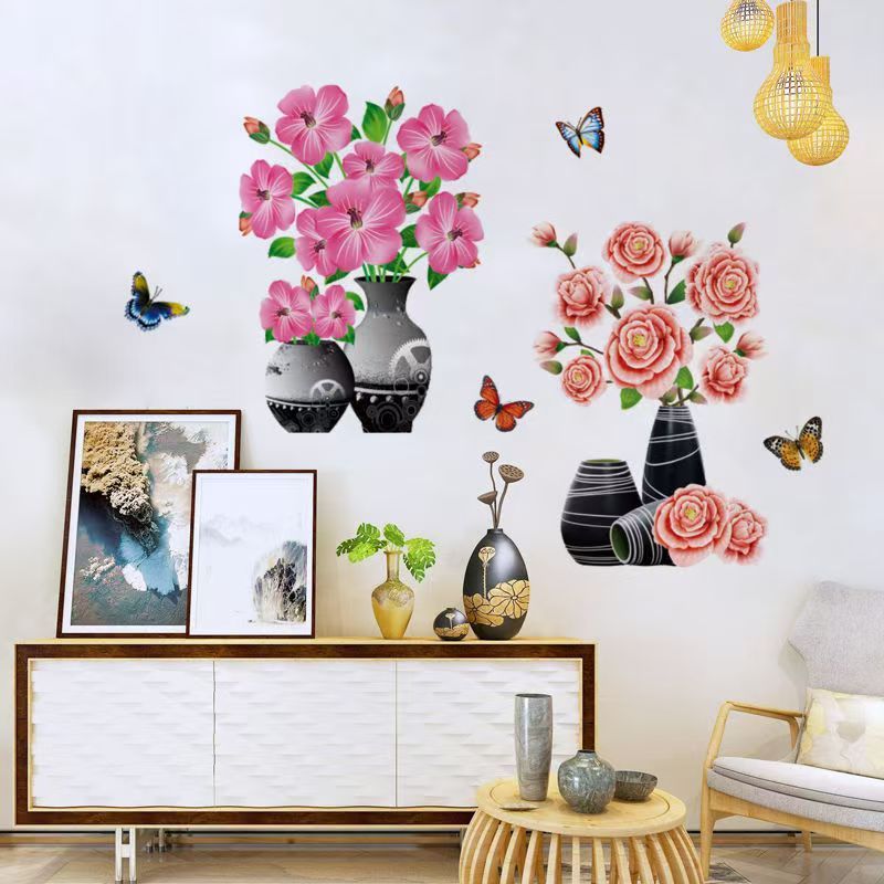 New Arrival Home Decor 3D wall sticker Wall art   Floral wall stickers for living room  Wall art   Home decoration stickers