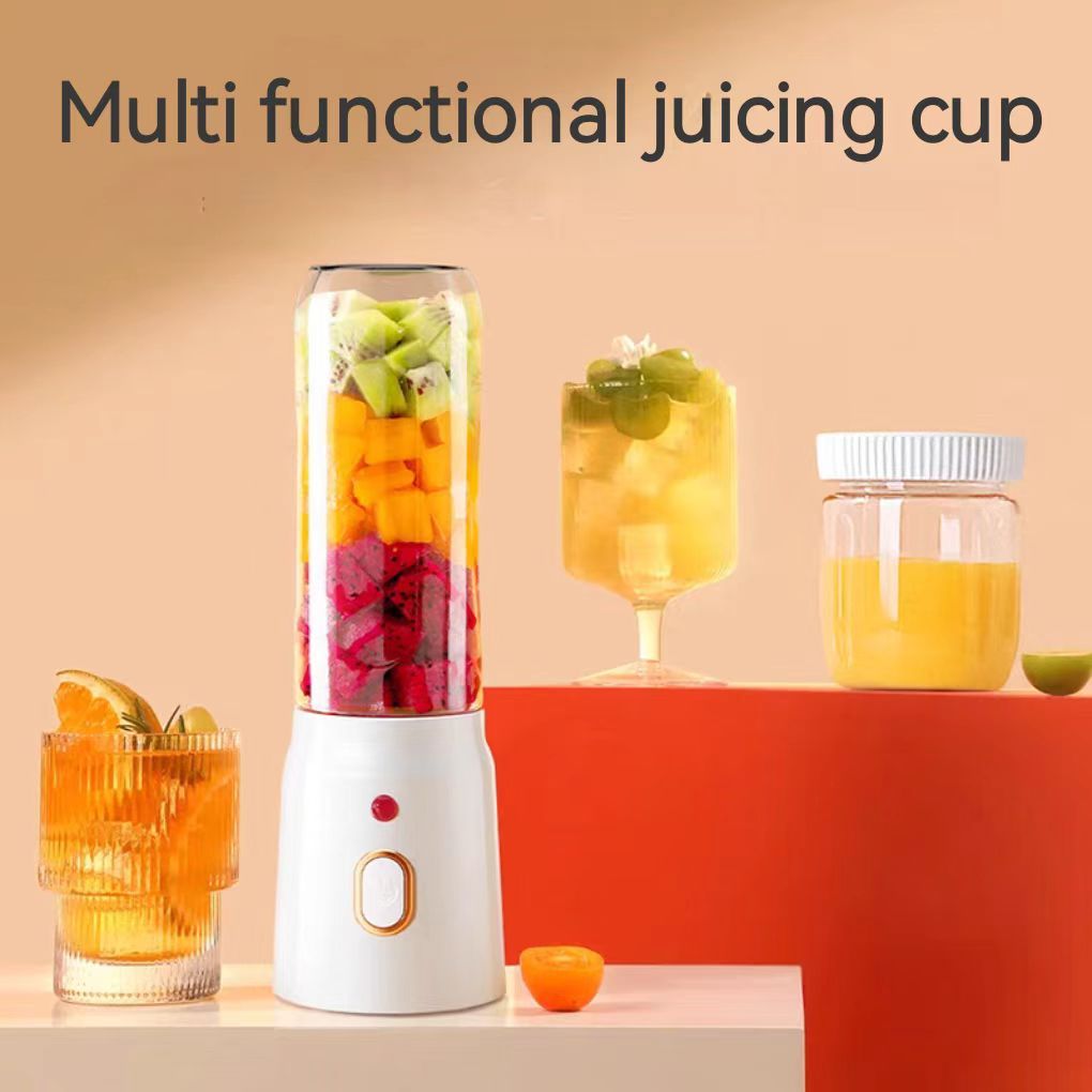 Handheld juicer charging multifunctional juicer small juice cup blender USB charging stainless steel10piece blade high-speed cutting 21000Hz/min food grade material electric juicer kitchen appliances