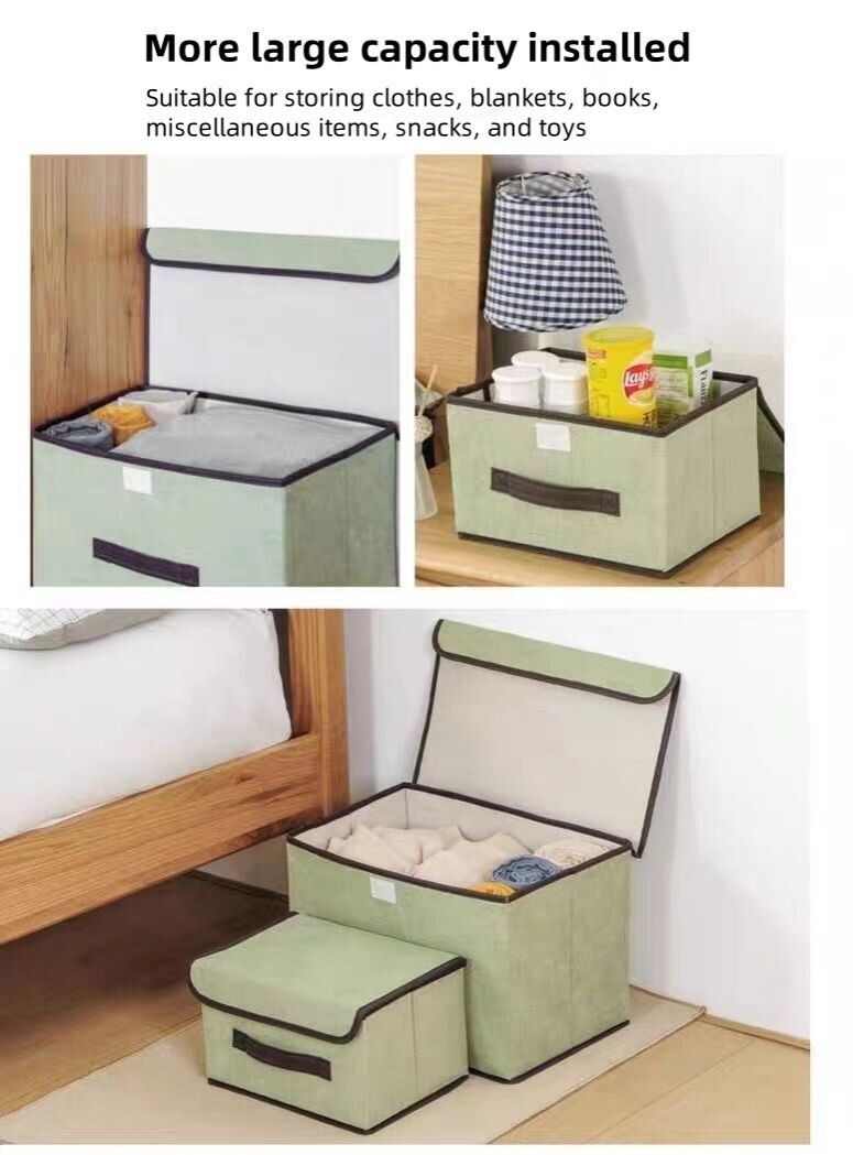 2 foldable clothing wardrobes, organizer, portable storage box, storage basket box, stackable box wardrobe, storage space for clothing and toys