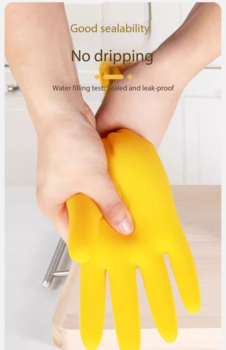 New Arrival2pcs high-end thick cleaning gloves, waterproof, anti slip and durable, suitable for home, restaurant, kitchen and laundry use, essential cleaning supplies and multifunctional tools