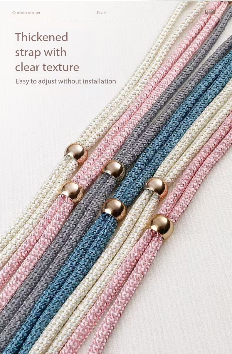New Arrival2pcs French Curtain Tiebacks With Faux Pearl Decorations Convenient Drape Tiebacks Decorative Curtain Holdbacks Holder Curtain Tiebacks For Window Draperies For Home Bedroom Office Decor