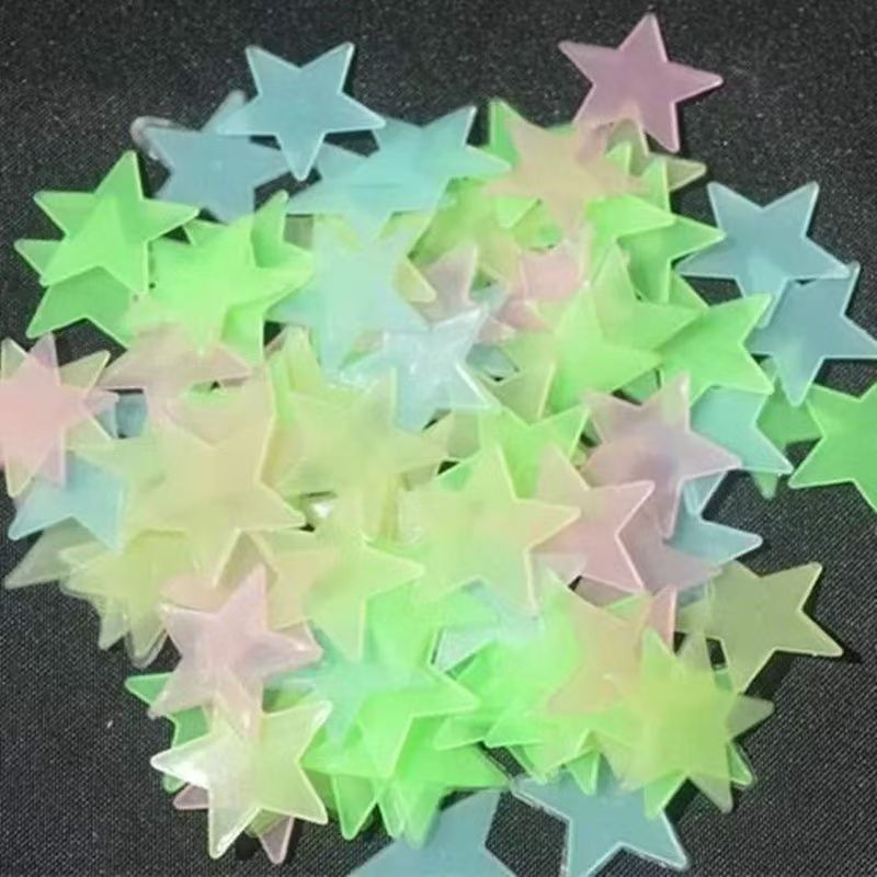 100 pieces of 3D luminous wall stickers, star stickers, bedroom home decoration, luminous wall stickers, home decoration, star luminous star stickers, 3D wallpaper