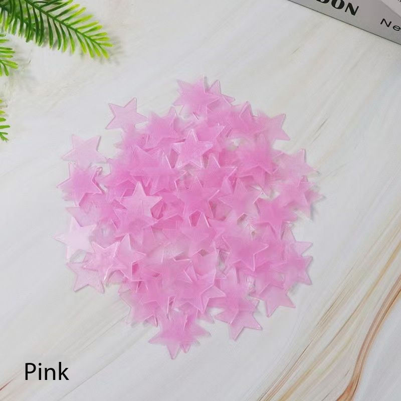 100 pieces of 3D luminous wall stickers, star stickers, bedroom home decoration, luminous wall stickers, home decoration, star luminous star stickers, 3D wallpaper