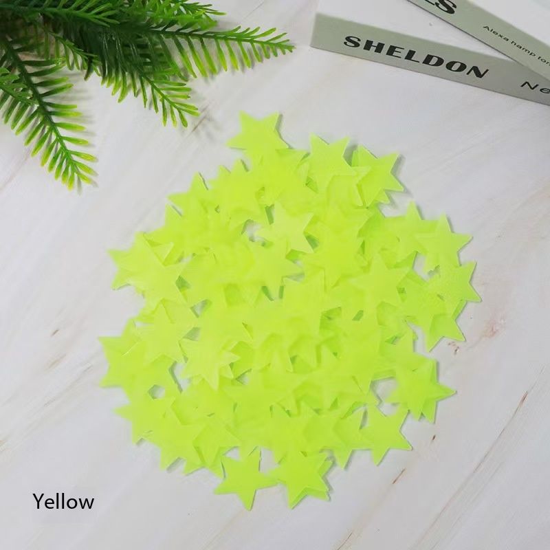 100 pieces of 3D luminous wall stickers, star stickers, bedroom home decoration, luminous wall stickers, home decoration, star luminous star stickers, 3D wallpaper