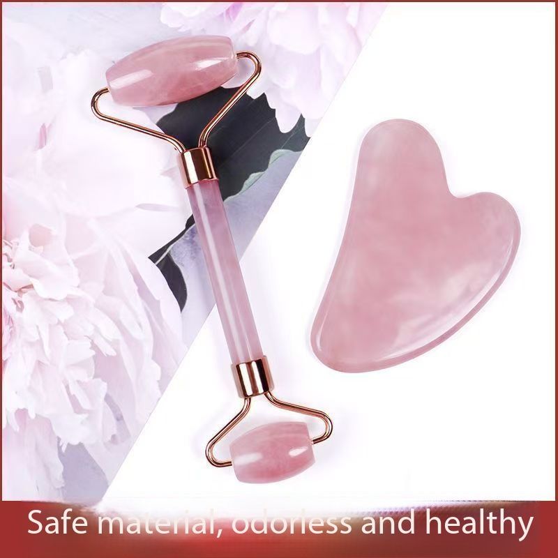 New Product LaunchPink roller massager, resin scraping board, facial skincare, scraping tool, scraper, SPA, massage acupuncture tool