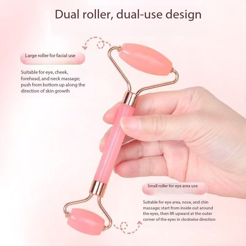 New Product LaunchPink roller massager, resin scraping board, facial skincare, scraping tool, scraper, SPA, massage acupuncture tool