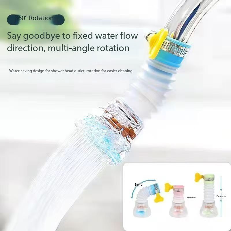 New Arrival1pc Retractable Faucet Water Filter Rotatable 360 Water Filter Tap Purifier Adjustable Water Tap Kitchen Accesories Household Water Filter Nozzle Adapter Sink
