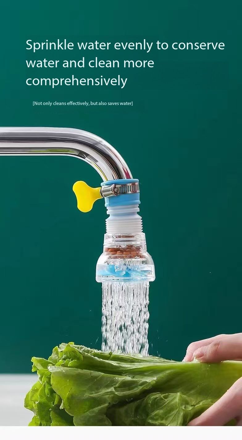 New Arrival1pc Retractable Faucet Water Filter Rotatable 360 Water Filter Tap Purifier Adjustable Water Tap Kitchen Accesories Household Water Filter Nozzle Adapter Sink