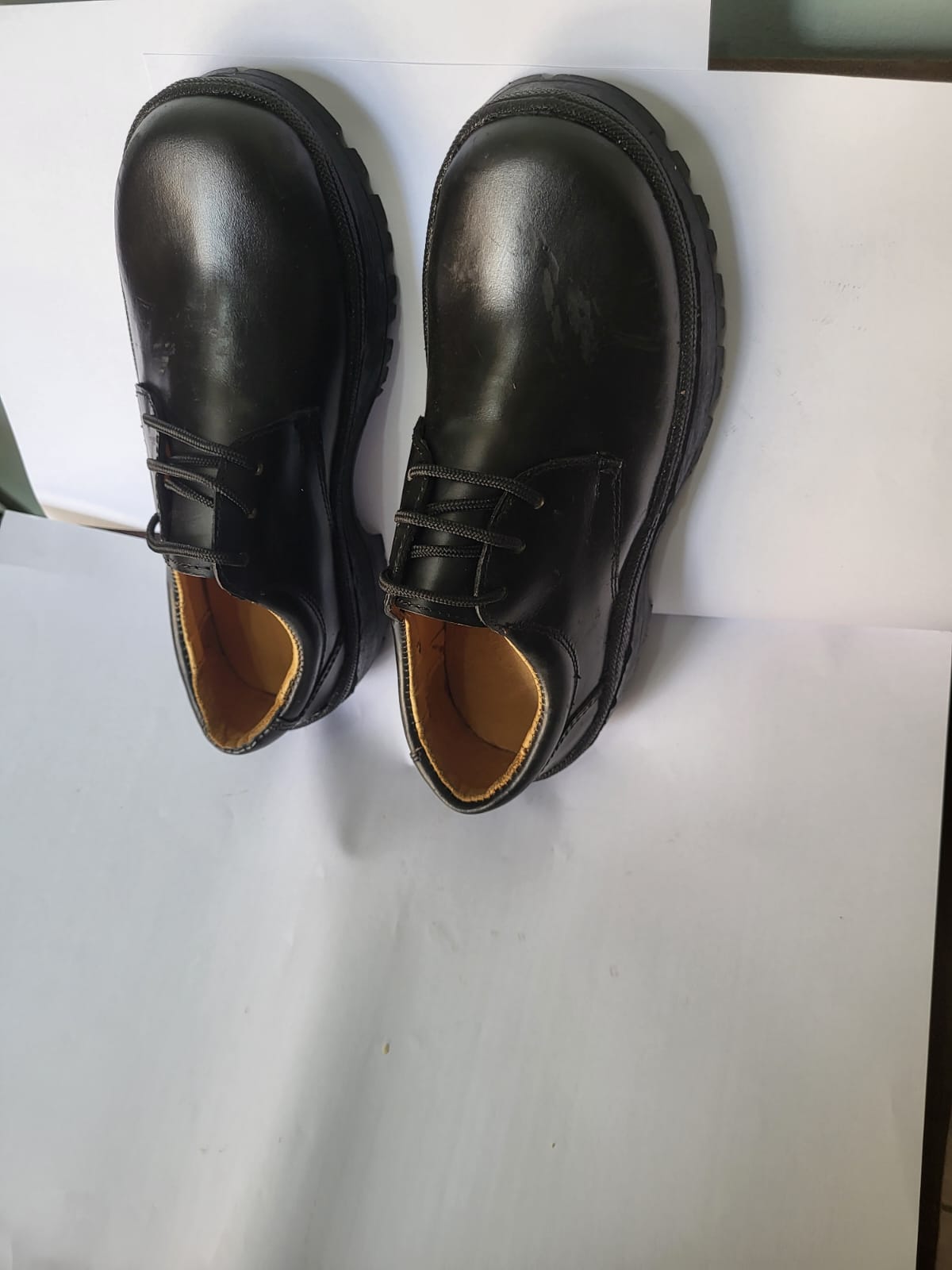 HIGH QUALITY TOUGHEES (BLACK) BACK TO SCHOOL SHOES GENUINE LEATHER UNISEX FOR BOYS AND GIRLS, COMFORTABLE, DURABLE, LIGHT WEIGHT, LONG LASTING SCHOOL WEAR