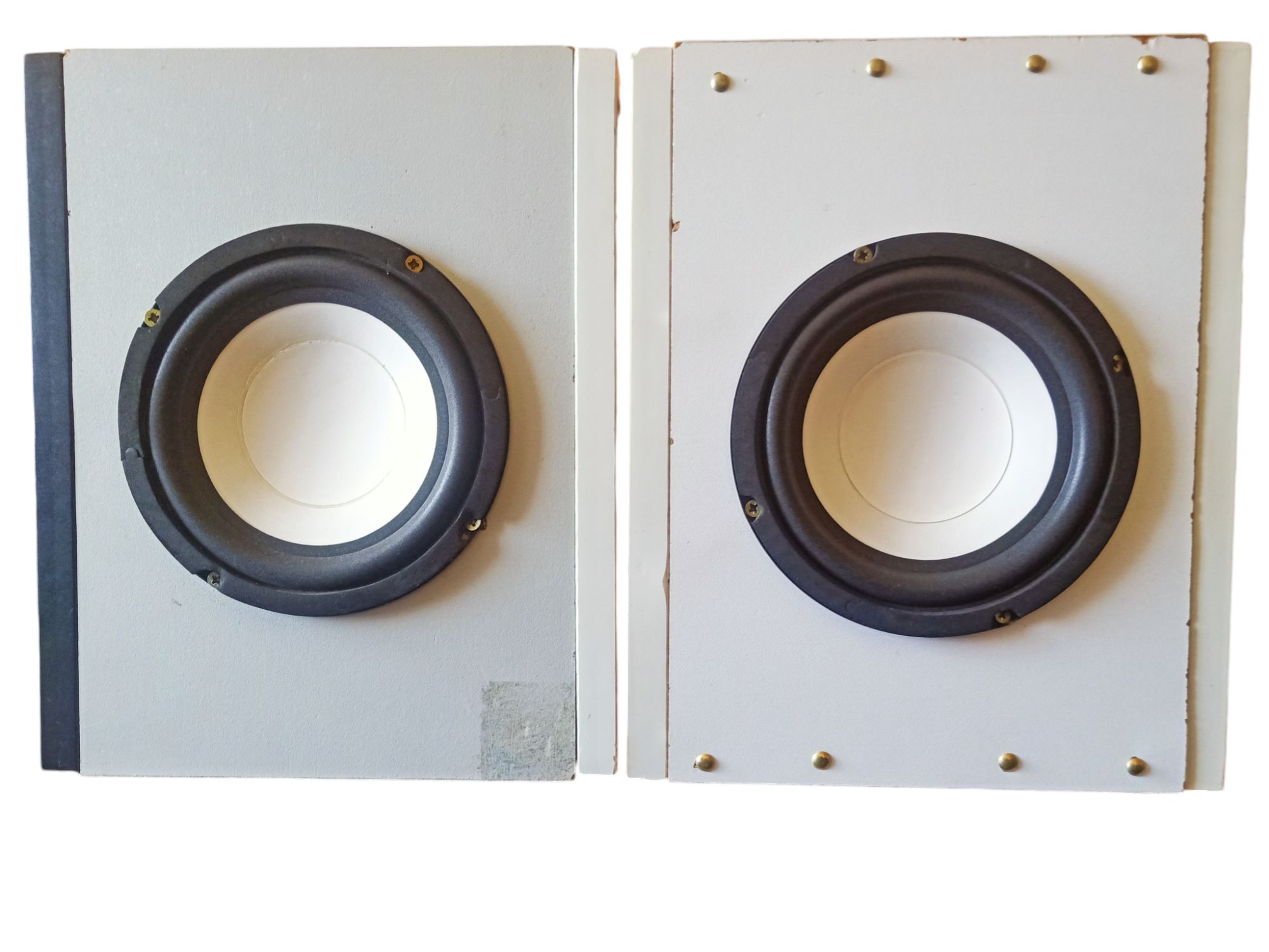 Dual 2.0 Stereo Speakers Only, passive woofers Bookshelf speaker system, sleek-design home theater