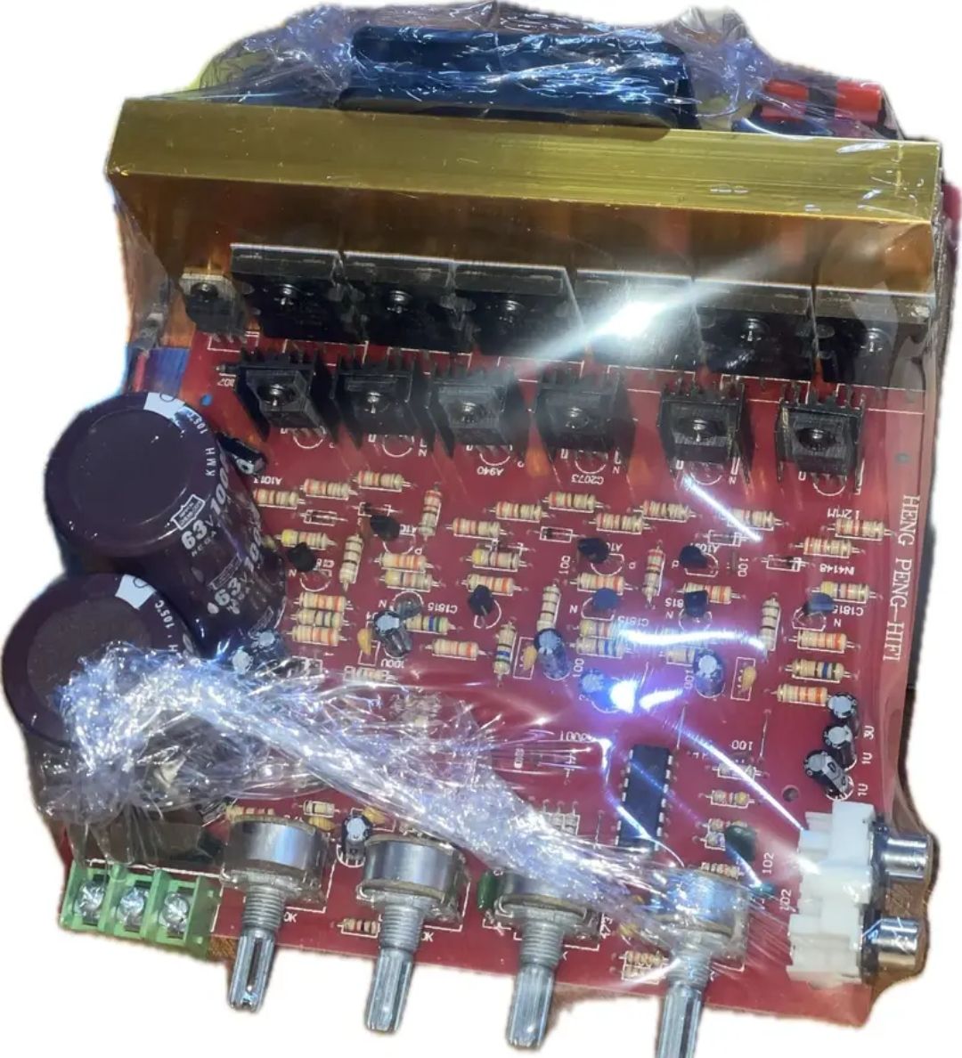 2.1CH powerful red board Amplifier relay Heng Peng board Subwoofer amp with relay 200 watts speaker Hifi stereo amplifier