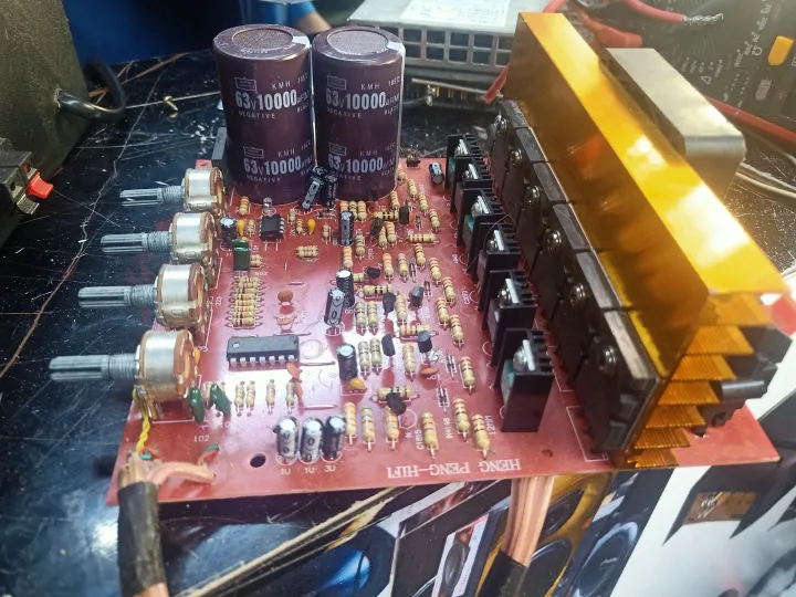 2.1CH powerful red board Amplifier relay Heng Peng board Subwoofer amp with relay 200 watts speaker Hifi stereo amplifier