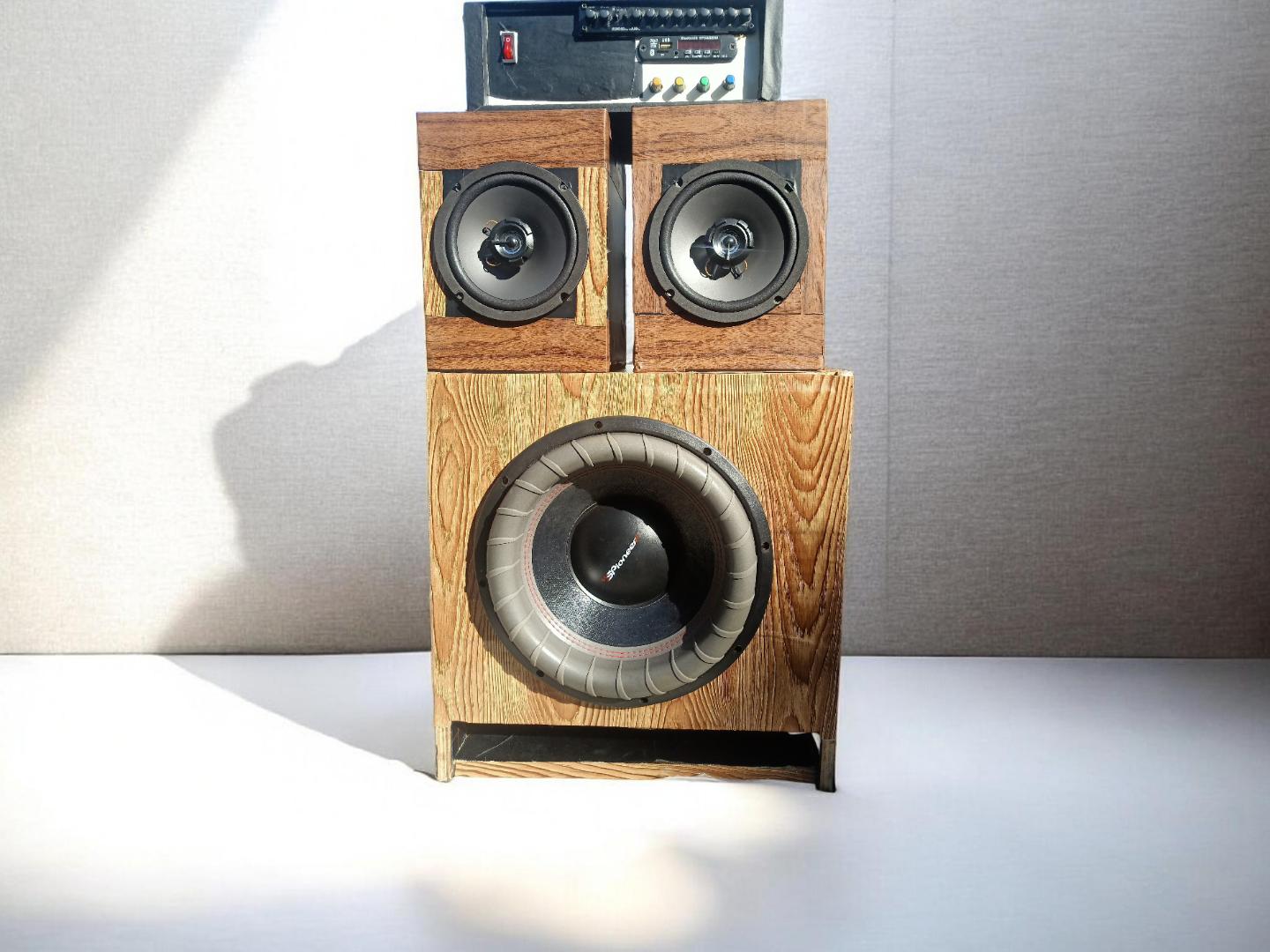 Pioneer 2.1 Home Theatre Sound System 12" TS-W711D4 Subwoofer Powerful Boschman Equaliser Preamp 6" Woofers Speakers Bass Boost Stereo Bluetooth 5.0 Tuned cabinets Deep Bass Relay Red board Amplifier