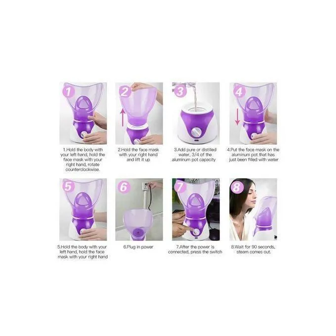 Facial Steamer For Deep Cleansing / Facial Sauna, Steaming/Hydration Machine| Nano Ionic Oxygen Injection Sprayer Face Moisturizing SPA Skin Care Machine