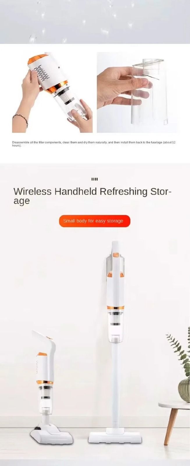 120W Wireless rechargeable Car/ Home Vacuum Cleaner suction power of 8500 Pa Cordless 2 In 1 Handheld Auto Vacuums Home & Car Dual Use Mini Vacuum Cleaners