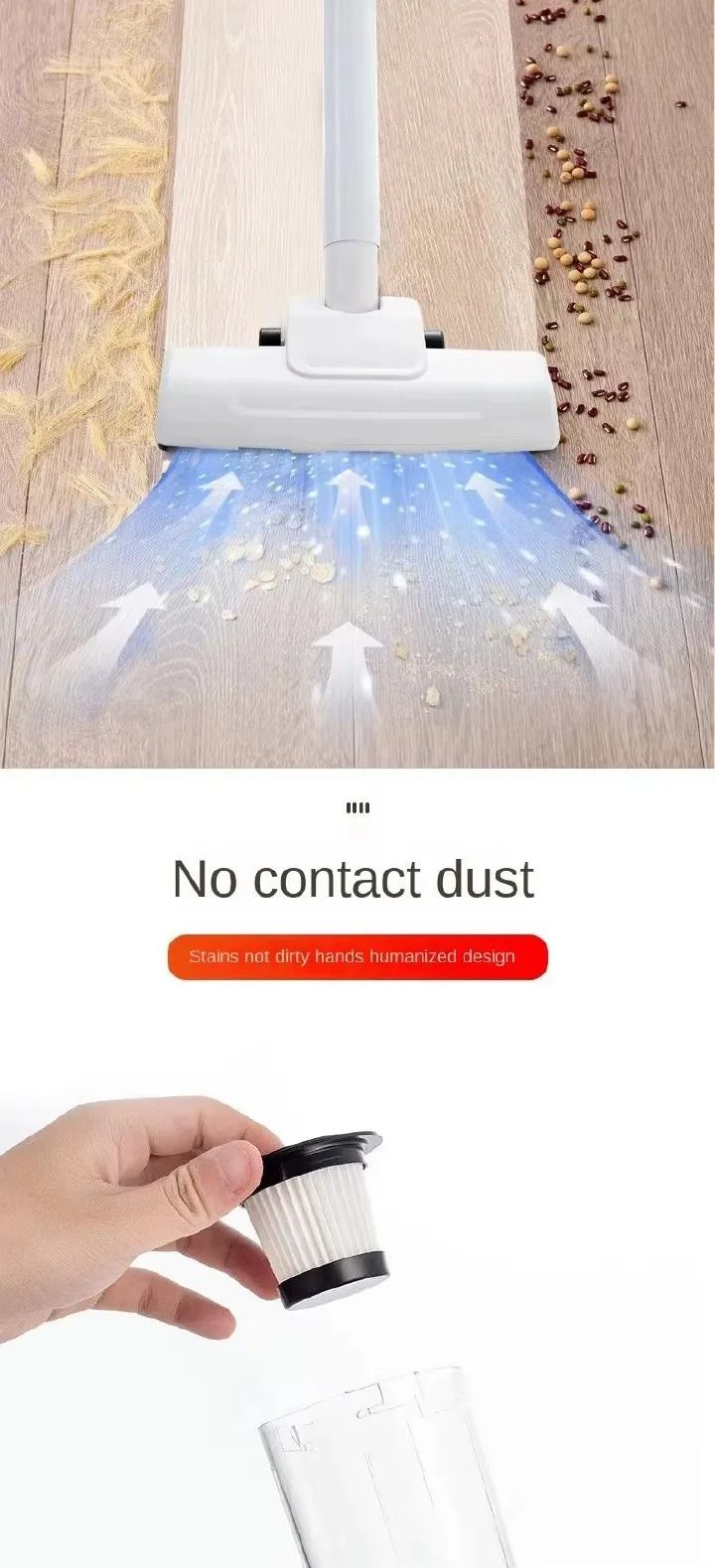 120W Wireless rechargeable Car/ Home Vacuum Cleaner suction power of 8500 Pa Cordless 2 In 1 Handheld Auto Vacuums Home & Car Dual Use Mini Vacuum Cleaners