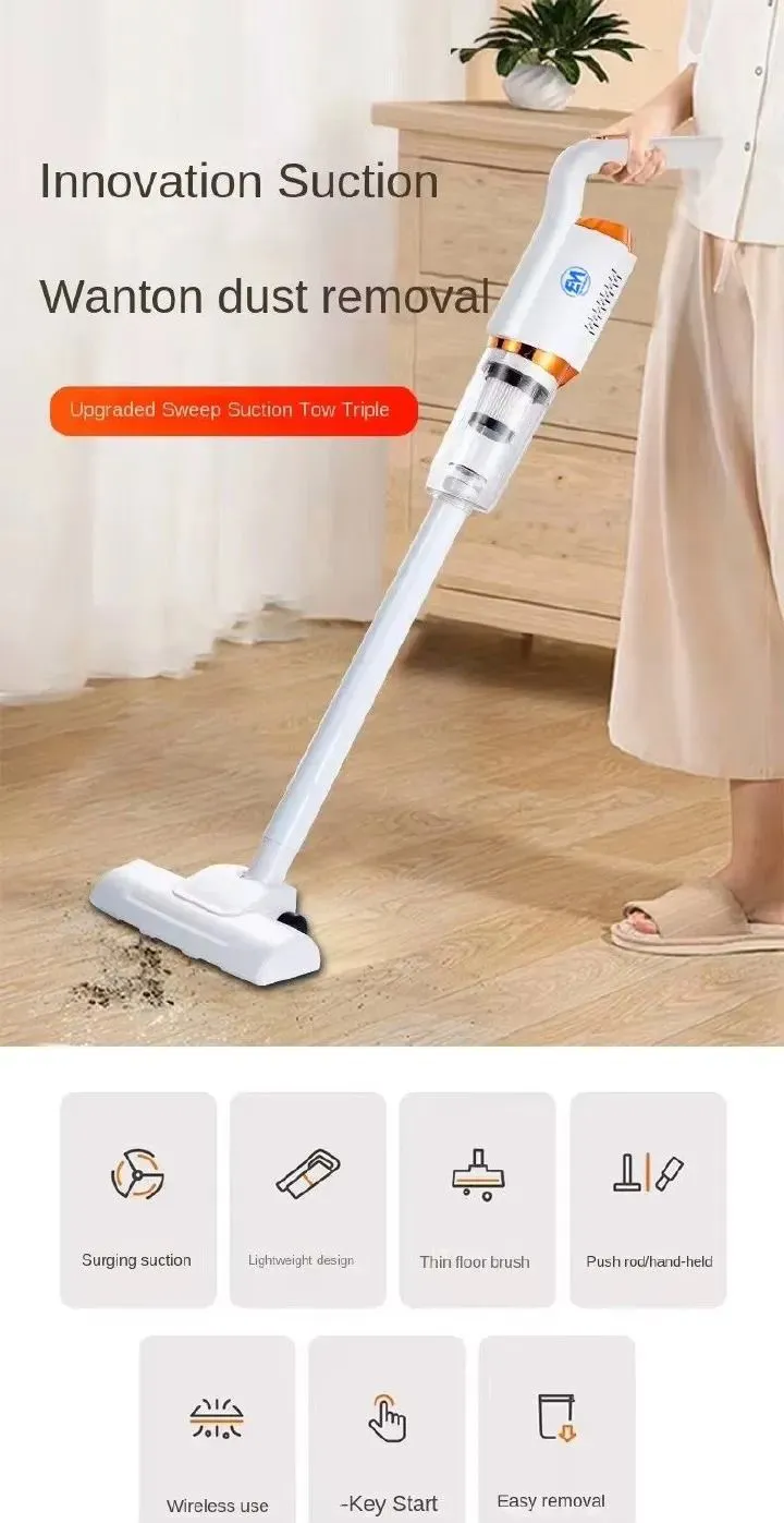 120W Wireless rechargeable Car/ Home Vacuum Cleaner suction power of 8500 Pa Cordless 2 In 1 Handheld Auto Vacuums Home & Car Dual Use Mini Vacuum Cleaners